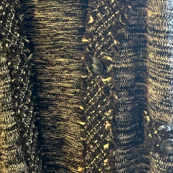 Tribal  black,white and silver sweater jacket - Picture 4 of 8